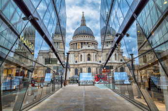Картинка st+paul`s+cathedral`s города лондон+ великобритания собор мост