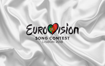 Картинка музыка евровидение логотип ткань надпись конкурс белый лиссабон