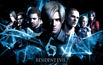 Картинка видео+игры resident+evil+6 лица осколки персонажи