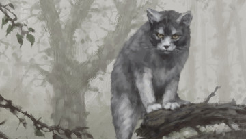 Картинка рисованное животные кот