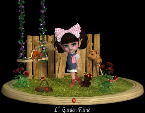 Картинка 3д графика elves эльфы девушка забор цветы