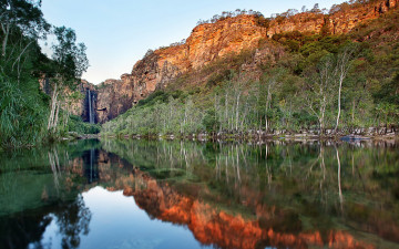 Картинка кakadu national park природа водопады лес река скалы водопад обрыв