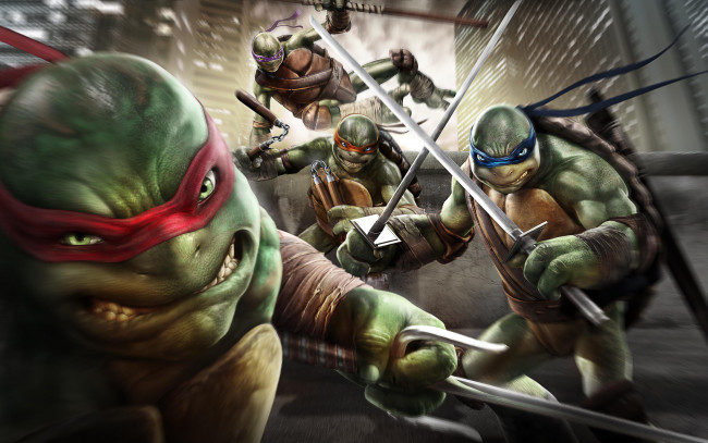 Обои картинки фото teenage, mutant, ninja, turtles, out, of, the, shadows, видео, игры, черепашки
