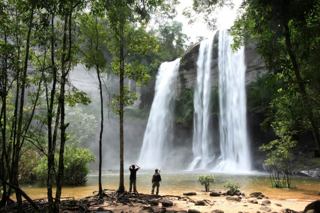 Обои картинки фото каскад, водопадов, парк, эраван, таиланд, природа, водопады, водопад