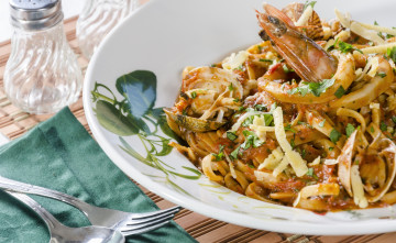 Картинка еда рыбные+блюда +с+морепродуктами паста соус креветки