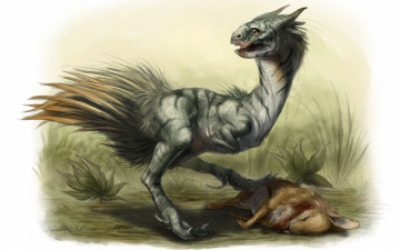Картинка рисованные животные +доисторические динозавр