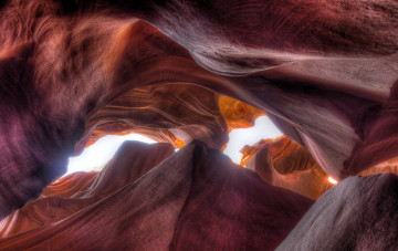 Картинка природа горы свет скалы каньон антилопы штат аризона сша