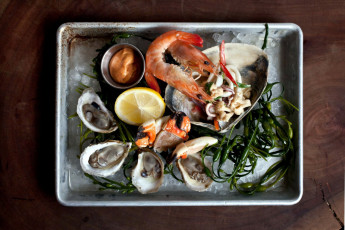Картинка еда рыба +морепродукты +суши +роллы креветки устрицы