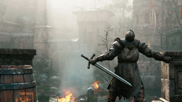 обоя видео игры, for honor, крепость, замок, меч, рыцарь