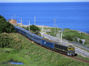Картинка техника поезда поезд побережье