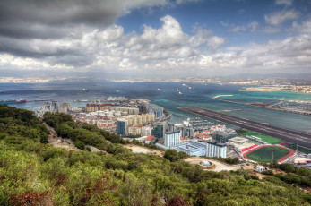 Картинка gibraltar города -+панорамы побережье