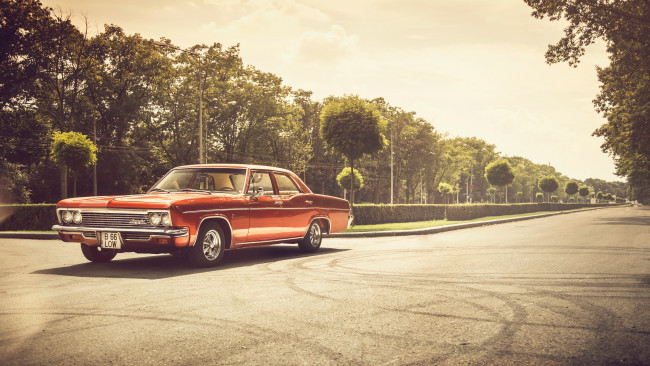 Обои картинки фото автомобили, chevrolet, 1966, impala