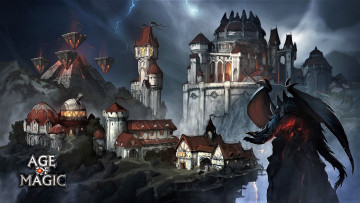Картинка видео+игры age+of+magic дракон скалы замки