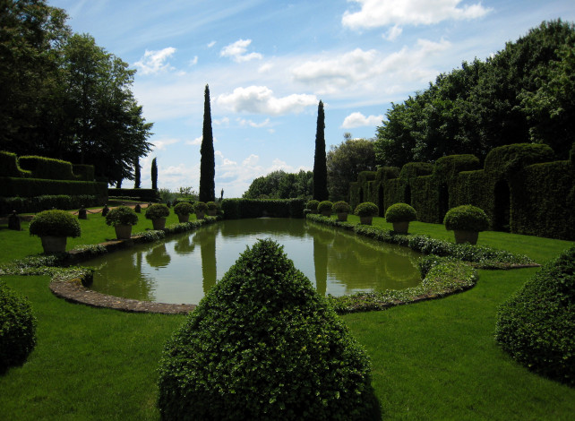 Обои картинки фото eyrignac, франция, природа, парк, сад