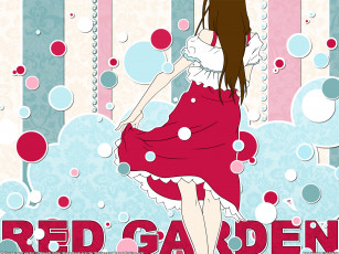 обоя аниме, red, garden
