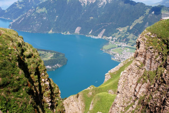 Картинка швейцария моршах природа реки озера озеро горы