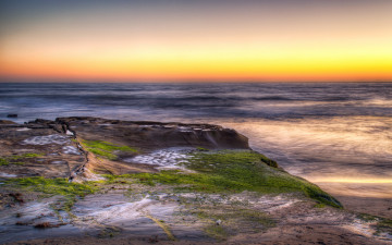 Картинка природа побережье море закат