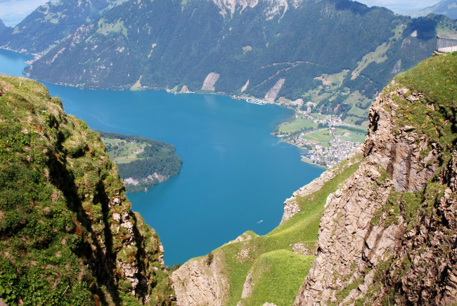 Обои картинки фото швейцария, моршах, природа, реки, озера, озеро, горы