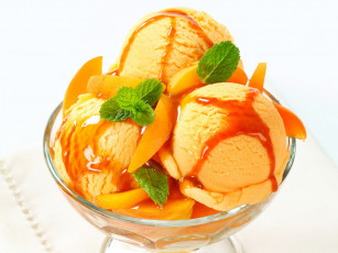 Картинка еда мороженое десерты украшение желтое