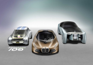 обоя vision next 100 bmw,  mini,  rolls-royce concepts 2016, автомобили, разные вместе, 100, next, vision, 2016, concepts, rolls-royce, mini, bmw