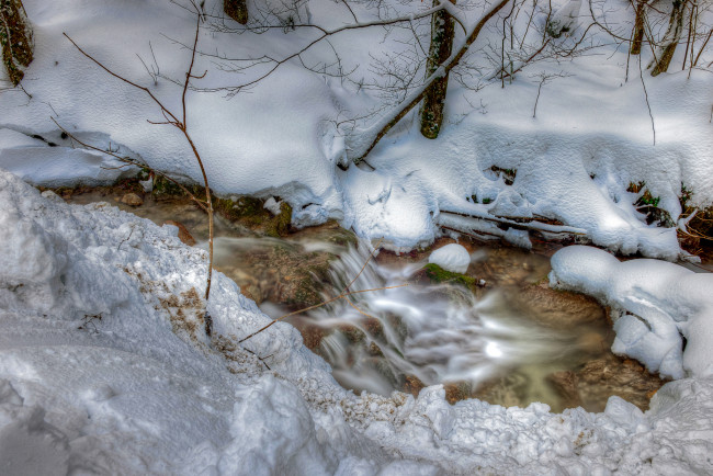 Обои картинки фото природа, зима, niagara, falls
