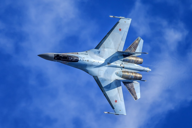 Обои картинки фото su-35, авиация, боевые самолёты, истребитель
