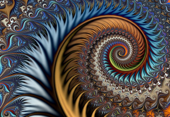 Картинка 3д+графика фракталы+ fractal узор фон цвет