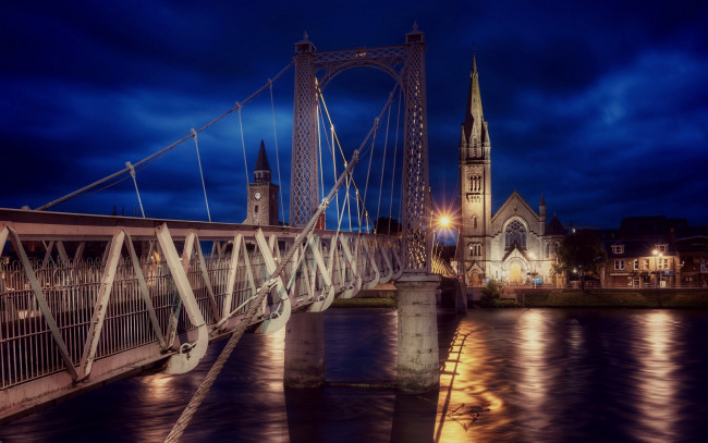 Обои картинки фото inverness, greig street bridge, scotland, города, - мосты, greig, street, bridge