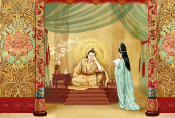 Картинка рисованное кино +мультфильмы цинь гуаншань гуанъяо свиток