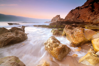 обоя природа, побережье, скалы, камни