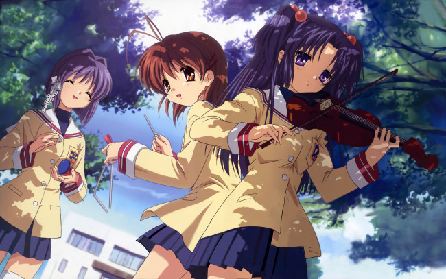 Обои картинки фото аниме, clannad, девушки