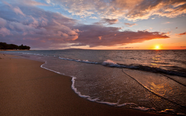 Обои картинки фото природа, восходы, закаты, море, побережье