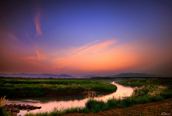 Картинка природа восходы закаты река закат пейзаж