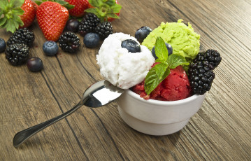 Картинка еда мороженое десерты ягоды