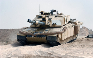 обоя техника, военная, пустыня, песок, танк
