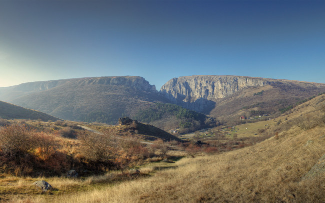 Обои картинки фото природа, горы, долина, осень