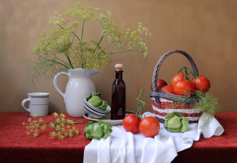 Картинка еда овощи помидоры капуста укроп томаты