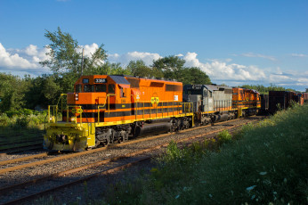 Картинка техника поезда состав железная дорога рельсы локомотив