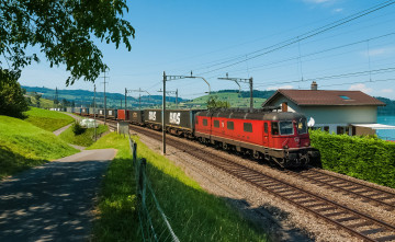 Картинка техника электровозы состав локомотив рельсы железная дорога