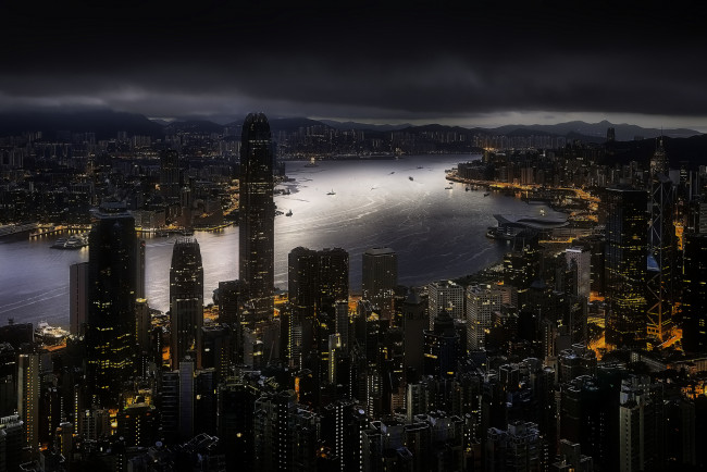 Обои картинки фото hong kong, города, гонконг , китай, панорама