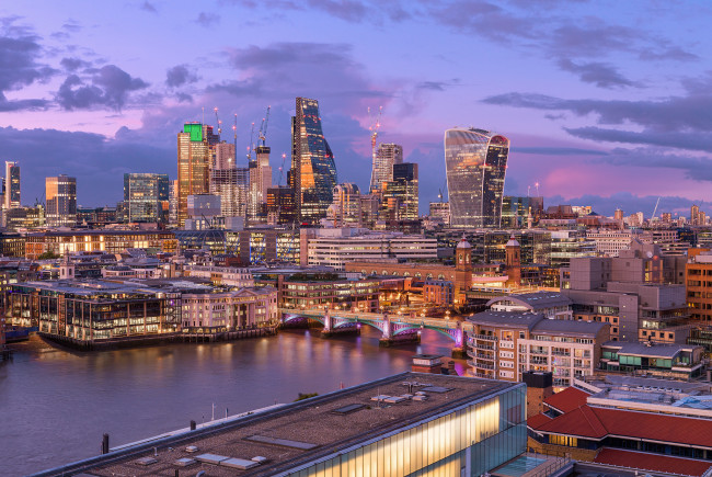 Обои картинки фото london`s cityscape, города, лондон , великобритания, панорама