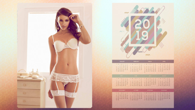 Обои картинки фото календари, девушки, взгляд, женщина