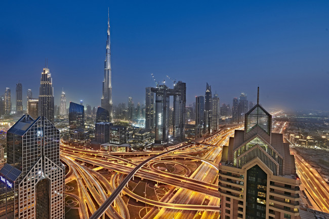 Обои картинки фото dubai downtown, города, дубай , оаэ, простор