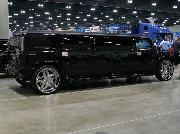 Обои картинки фото hummer, h2, limousine, автомобили