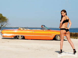 Картинка 1963 chevrolet impala автомобили авто девушками lowrider chevy