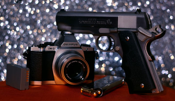 обоя бренды, olympus, обойма, пистолет, объектик, фотокамера
