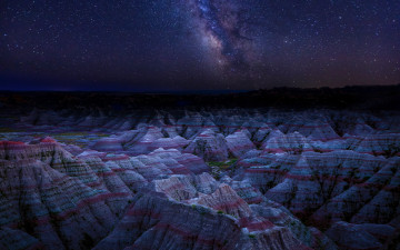 Картинка природа горы китай danxia landform пейзаж небо звезды ночь данься парк