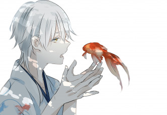Картинка аниме touken+ranbu рыбка парень