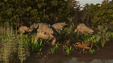 Картинка 3д+графика животные+ animals динозавры природа