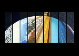Картинка космос арт планеты поверхности коллаж